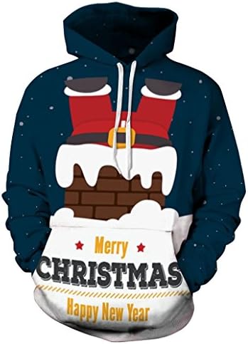 KSJK Unisex Funny Print Ugly Christmas Sweater Jumper 039 XXXL