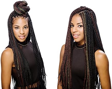Innocence Box Braid Crochet Braids Small (#1B/60 Off Black/White)
