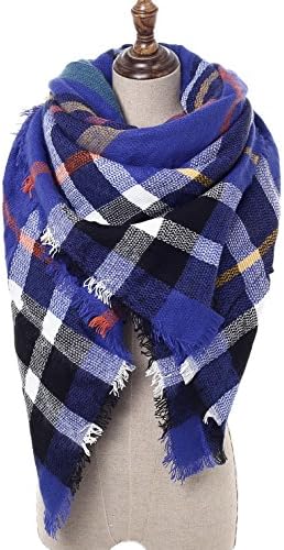 Kids Scarves Blanket Squre Scarf Wrap Shawl- Girls And Boys Scarves Stylish Grid Warm Wrap Shawl
