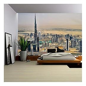 Skyscraper in The Desert City - Removable Wall Mural | Self-Adhesive Large Wallpaper - 66x96 inches