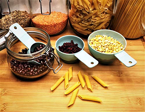 BARCHASB Stylish Measuring Cups and Spoons Set 10 Pieces Stackable Dishwasher Safe Heavy Duty for Cooking & Baking Suitable for Dry & Liquid ingredients
