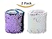 ROOSSI Personalized Reversible Sequins Velvet Lining Mermaid Bracelet Set of 2 PCS