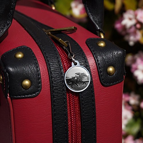 At The Track Horse Racing Vintage Jacket Handbag Purse Luggage Backpack Zipper Pull Charm