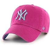 47 New York Yankees Ballpark Clean Up Dad Hat Baseball Cap - Orchid Pink One Size