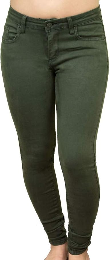 jean kaki femme taille haute