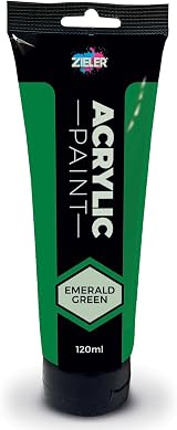 Zieler Emerald Green Acrylic Paint 120ml Easy Squeeze Tube