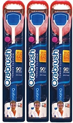 Orabrush Tongue Cleaner x 3 (New 2015 version) by Orabrush