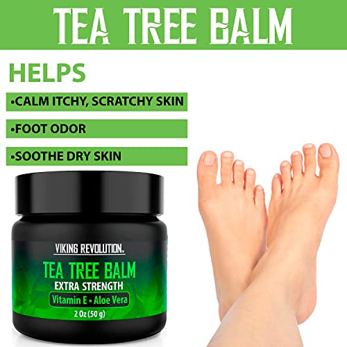 Tea Tree Kit for Men Tea Tree Oil Set with Body Wash & Balm Helps
