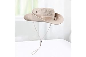 Unisex Wide Brim Sun Hat Breathable Outdoor Boonie Hat for Hiking, Fishing