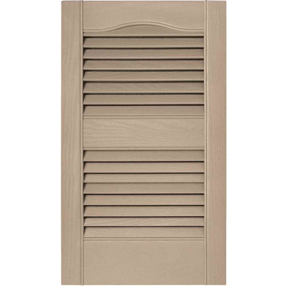 Builders Edge 15 in. x 25 in. Louvered Vinyl