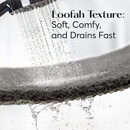 Sutera Slide Guard Bath Mat, Non Slip, 23.6 x 17.5 Inch, Rubber