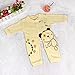 FEITONG Baby Boy Girl Infant Romper Jumpsuit Bodysuit Cotton Clothes Outfit (Age:0-3Months, Yellow)