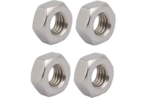 4Pcs Hex Nuts, M10 x 1.25mm Stainless Steel Hand Thread Hex Nut Metric Thread Handle Nuts Fasteners
