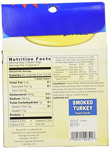 Butterball Smoked Turkey Snack Sticks 4.2 oz - 2 pack - Thumbnail 4