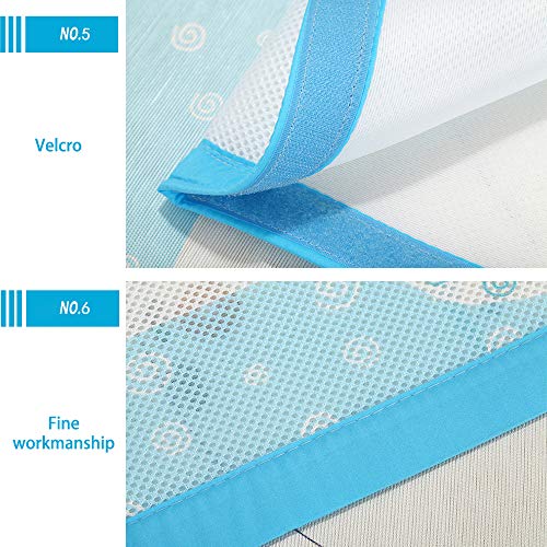 Hothuimin Baby Breathable Mesh Crib Liner Crib Bumper Pads for Standard Cribs Machine Washable (Pink)