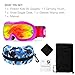 PP PICADOR Ski Goggles Snow Goggle for Kid Boy Girl with OTG Anti-Fog Len(Pink)