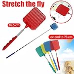 Fly Swatter,Fullfun 28.7inches Plastic Telescopic Extendable Fly Swatter