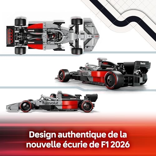 Speed Champions Voiture de Course Audi Revolut F1 Team R26 - Jouet - Maquette avec Minifigurine Collector de Pilote - Cadeau d'anniversaire pour Garçon 10 Ans & Ado Fan de Sport Automobile 77259