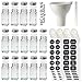 Certified Chef Set of 14 Spice Jars with 144 Spice Labels 28 Specialized Inserts and Stainless-Steel Lids