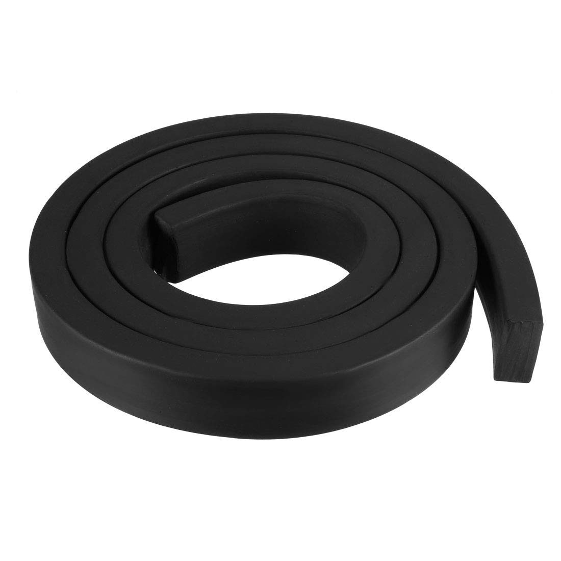 sourcing map Solid Rectangle Rubber Seal Strip 20mm Wide 10mm Thick, 1 Meter Long Black