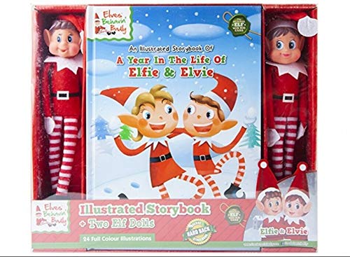 2 Elf Dolls and Christmas Book BOXSET - Elves Naughty
