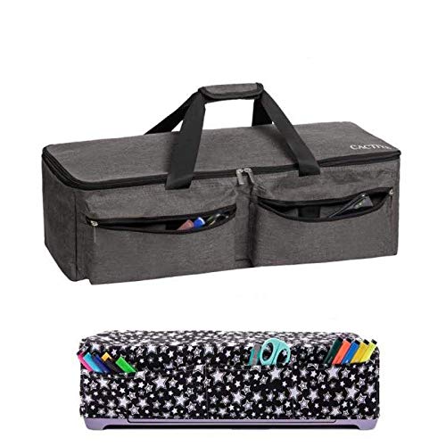 CACTIYE Carrying Bag Compatible with Cricut Explore Air and Maker, Waterproof Tote Bag Compatible with Cricut Explore Air and Supplies, gray+star, 1+1, Classic