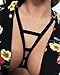 Gotd Sexy Women Ladies Hollow Strappy Bra Cage Crop Top Bustier Tops (S, Black)