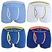 Men's 4 Pack Cotton Stretch Boxer Briefs With Fly Assorted,Eternal Century