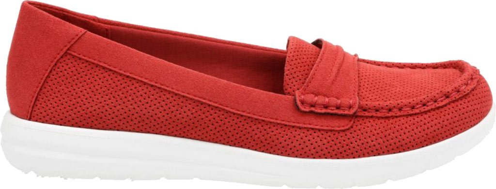 Clarks Women's Jocolin Maye Penny Loafer,Red Perforated Textile,US 8.5 W - Image 4