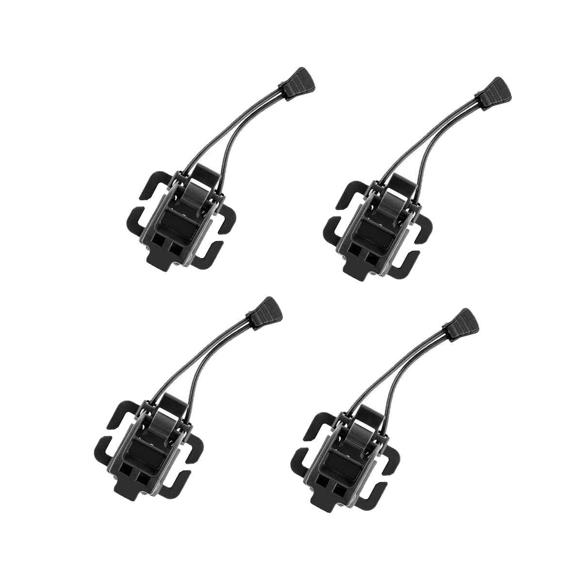 Photo 1 of 4 Pieces Tactical Gear Molle Clips Molle Attachments Multifunction Hanging Buckle for Molle Backpack Molle Tactical Vest Molle Straps