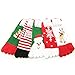 Roniky 5pcs Womens 100% Cotton Five Toe Ankle Socks Christmas Sock Gift