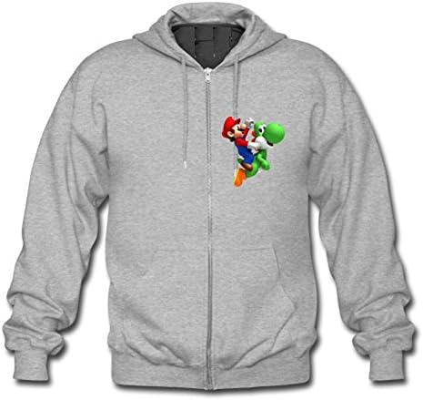 Super Dinosaur Mario Custom Men's Hoody Zip Hoodie Sweatshirt Jacket