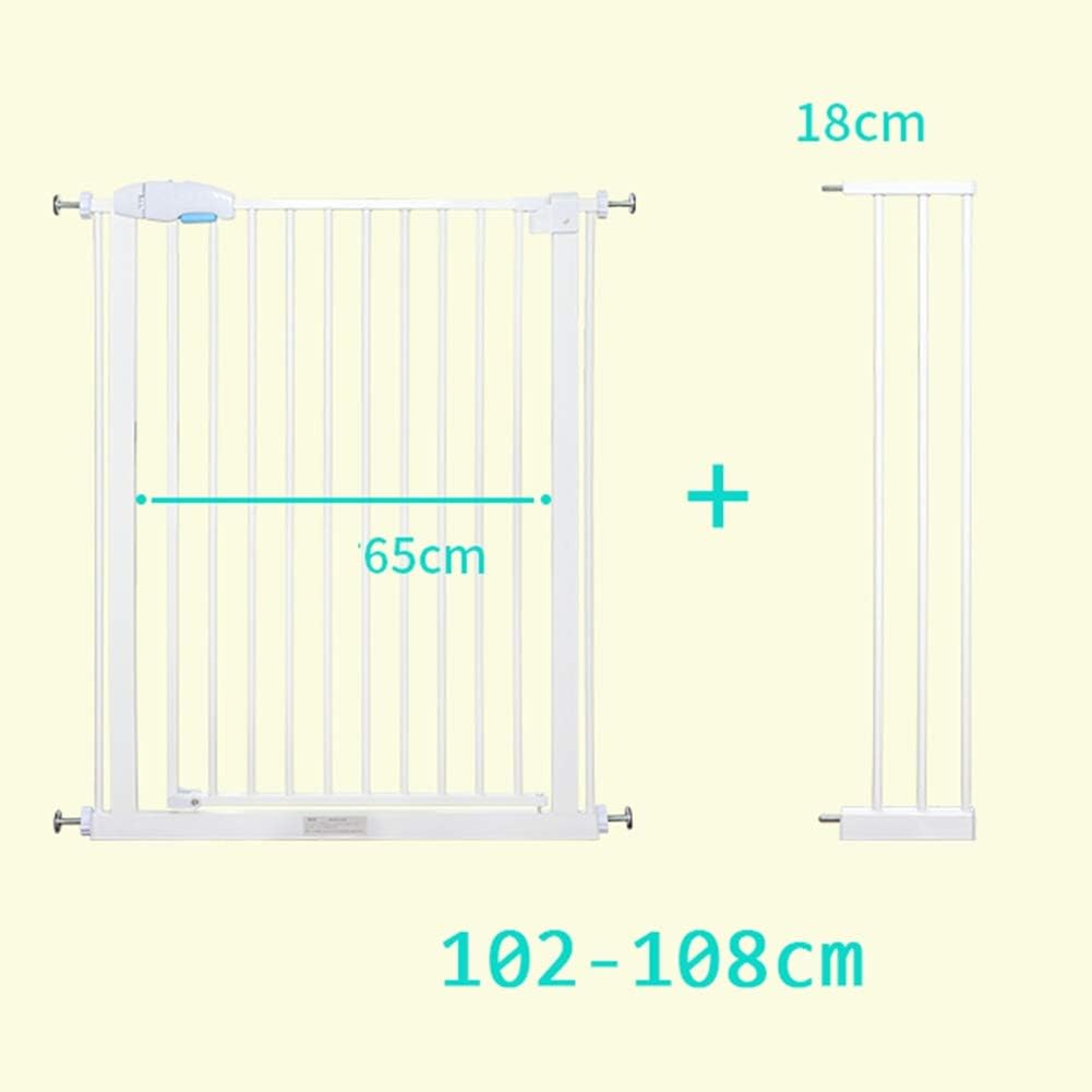 Qianda Barriere Securite Porte Escalier Bebe Mur Fixe Extension Metal Des Gamins Barriere Protecteur Souvre Des Deux Cotes Toute Largeur 55 4cm Color White Size 55 60cm Barrieres D Escaliers Et De Portes