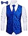 WANNEW Mens Vest Suit Vests Tuxedo Vest Vest for Men(S, Blue 3#)