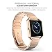 MoKo Fitbit Blaze Band , Stainless Steel Metal Replacement Link Bracelet with Double Button Folding Clasp for Fitbit Blaze Smart Fitness Watch, Frame NOT Included - Rose GOLD