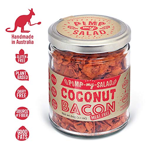 PIMP MY SALAD Vegan Bacon Substitute | Keto, Gluten Free, Dairy Free, Paleo | Crunchy Meal & Salad Toppers Made with Whole Food Ingredients | Coconut Bacon | Eco Jar | 2.1 oz