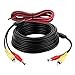 LeeKooLuu Color RCA Video Cable Gold Plated 33 ft with a Power Red Cord for Connecting a Single Power for Car Vehicle Backup Camera/Rear View Monitor System Kit