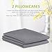 Homaz 2Pack Queen Size Pillowcases, 100% Brushed Microfiber Pillowcase Protector Set Ultra Soft Anti Wrinkle Hypoallergenic Bedding Sets Pillow Covers ( Gray )