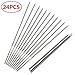 Ansuyai BBQ Barbecue Skewers (Set of 24),Stainless Steel Flat Metal Grilling Skewers Set, Reusable BBQ Sticks with Portable Skewer Container Tube