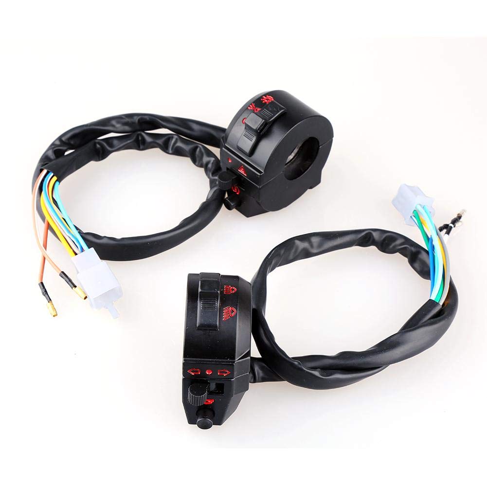 Motorcycle Handlebar Control Switch,Fydun Comfortable High Low Beam Horn Switch Turn Control Switch 1 Pair Left and Right Side Motorcycle Left Hand Controls
