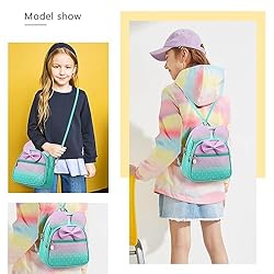 KL928 Girls Mini Backpack Bowknot Polka Dot Cute
