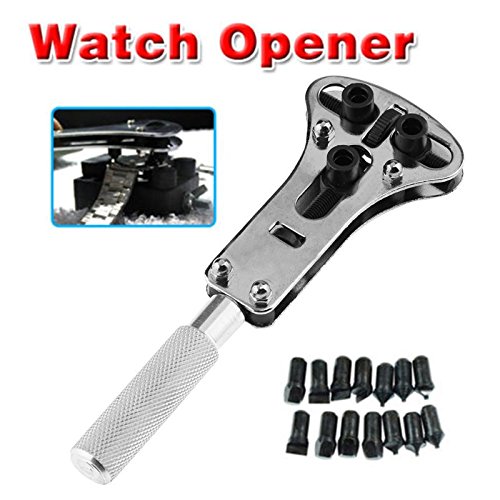 UTP Watch Repair Tool Kit Watchmaker Back Case Opener Wrench Cover Remover Adjustable Watch Back Case Wrench Opener Repair Screw