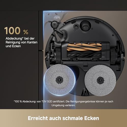 X50 Master Staubsaugerroboter mit 24,9cm Basisstation, automatisches Nachfüllen und Entleeren, Nachlaufsystem, AI Hindernisvermeidung und 360° Navigation, 20.000 Pa