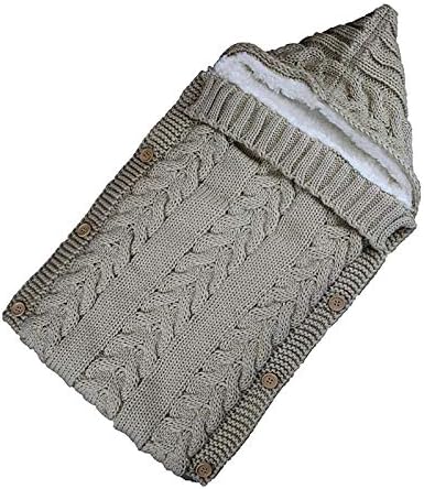 Amazon 新生児 ベビーおくるみ ベビー寝袋 ニットとウール製 手作り キット ブランケット ベビーニット寝袋 赤ちゃん布団 ソフト 暖かい 出産祝い 記念撮影 ベビー キッズ 男の子 女の子 ベージュ おくるみ ベビー マタニティ 通販