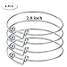 Sromay 8 Pieces Ball Closure Expandable Stainless Steel Wire Bangle Bracelet Blanks for DIY Jewelry Making, 2.0 Inches