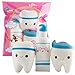 BeYumi Slow Rising Squishy, 2 Pcs Smiley Tooth & 1 Pcs Cartoon Toothpaste Cream Scented Rebound Stress Reliever Toys Charms Soft Squishy Toy