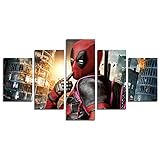 AtfArt 5 Piece Deadpool movie poster decoration (No Frame) Unframed HB25 50 inch x30 inch