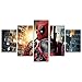AtfArt 5 Piece Deadpool movie poster decoration (No Frame) Unframed HB25 50 inch x30 inch