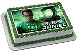 Green Lantern Edible Cake Topper - 7.5 x