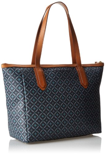 fossil blue tote